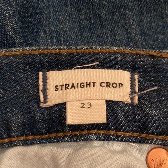 Madewell Cruiser Straight Crop Denim Roger Wash - Picture 6 of 9